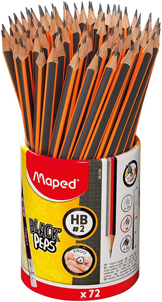 CRAYON GRAPHITE MAPED HB2