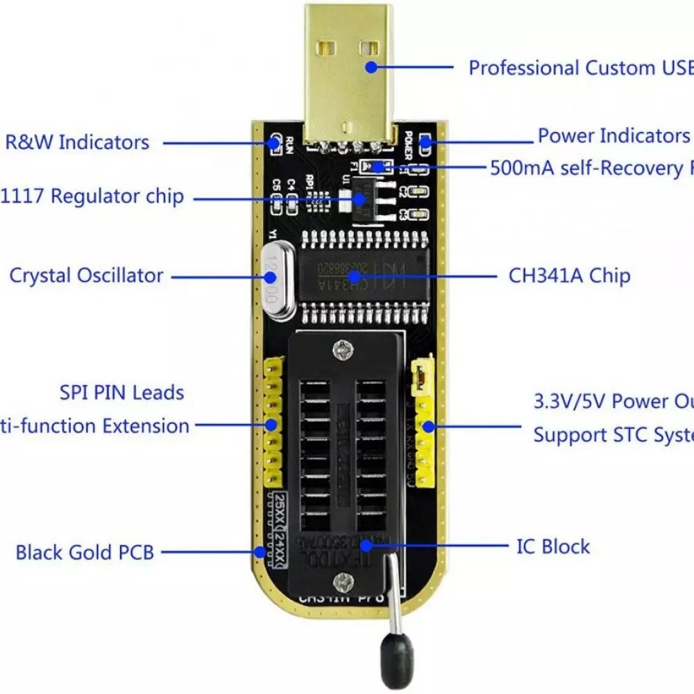 CH341A 24 25 Series EEPROM Flash BIOS programmeur