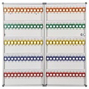 ARMOIRE CLEFS 72u 400x55x475mm EN ALUMINIUM DEFELOM