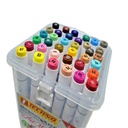 MARQUEUR DOUBLE TETE 2EN1 BOITE 36 COULEURS TECHNO ARTMARK