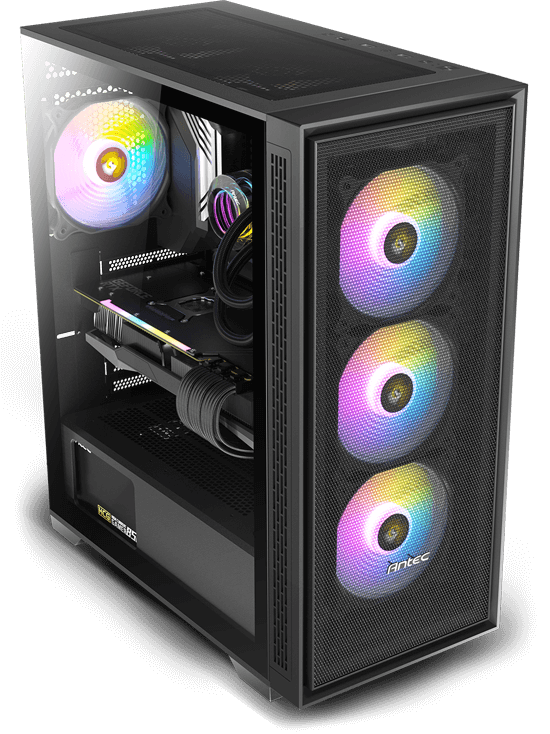 BOITIER UNITÉ CENTRALE GAMING + 4 VENTILO RGB ANTEC ELITE