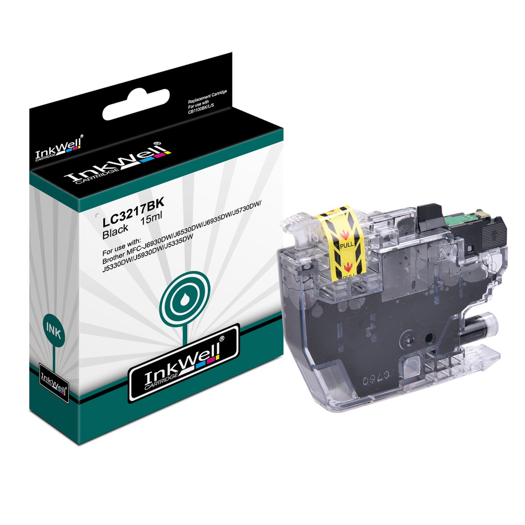 BROTHER LC3217BK BLACK PRINTER CARTRIDGE 1 PCS INKWELL