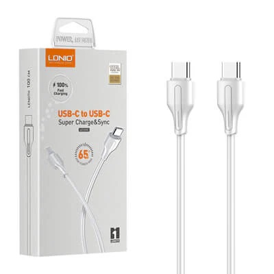 كابل USB من النوع C / النوع C بقوة 65 واط بطول 1 متر من LDNIO