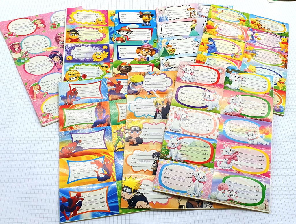 ETIQUETTE SCOLAIRE 10pcs MONAMIX