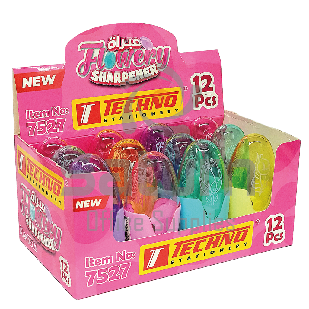 TAILLE CRAYON TECHNO FLOWERY