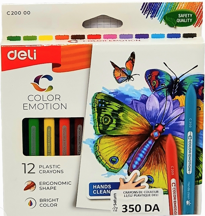 CRAYONS DE COULEUR 12/12 PLASTIQUE DELI