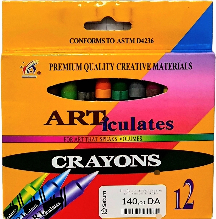CRAYONS DE COULEUR 12/10 CIRE ARTICULATES