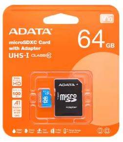 64GB 存储卡 + ADATA MICRO SD 适配器