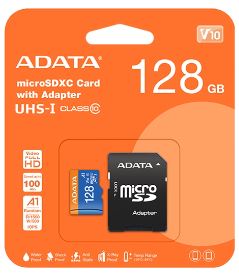 128GB MEMORY CARD + ADATA MICRO SD ADAPTER
