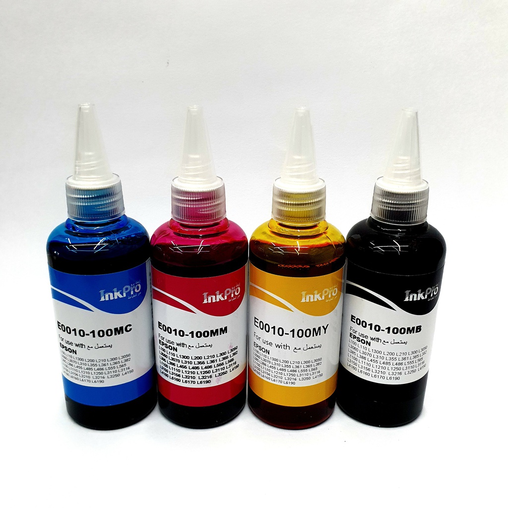 PACK ENCRE IMPRIMANTE EPSON SERIE L CMYN 4 pcs 100g 1er CHOIX  INKPRO