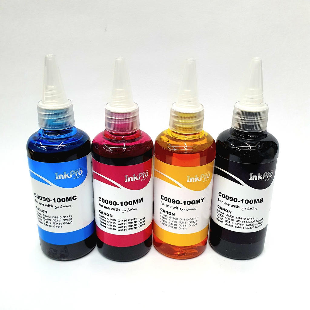 PACK ENCRE IMPRIMANTE CANON SERIE G CMYN 4 pcs 100g  INKPRO