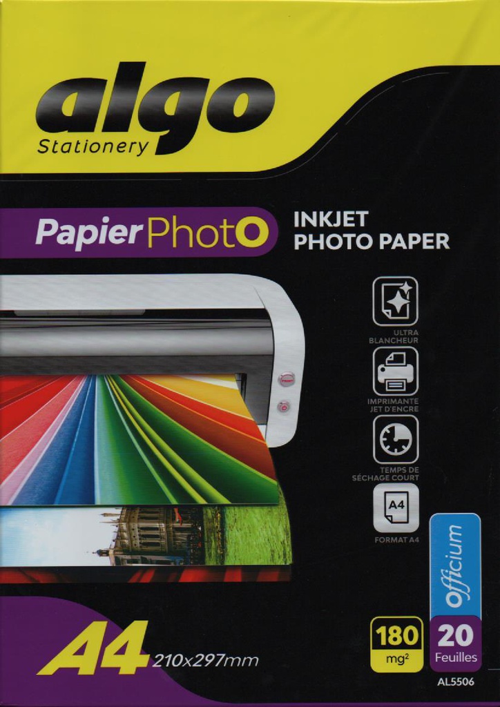 PAPIER PHOTO 180G 20F ALGO