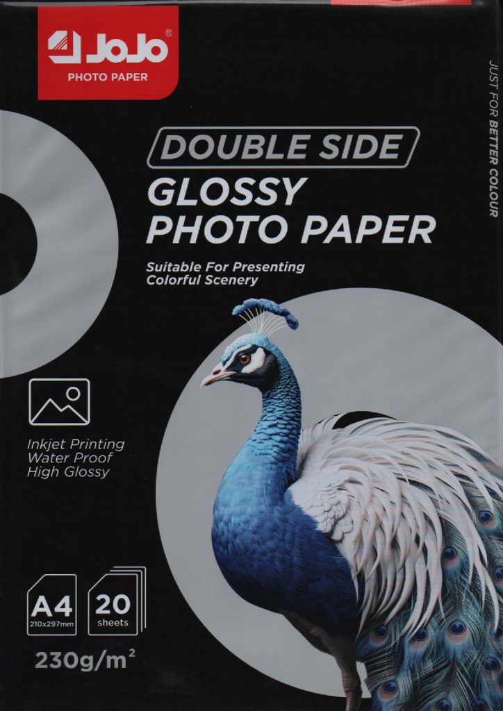 PAPIER PHOTO A4 230G DOUBLE FACE 20F JOJO