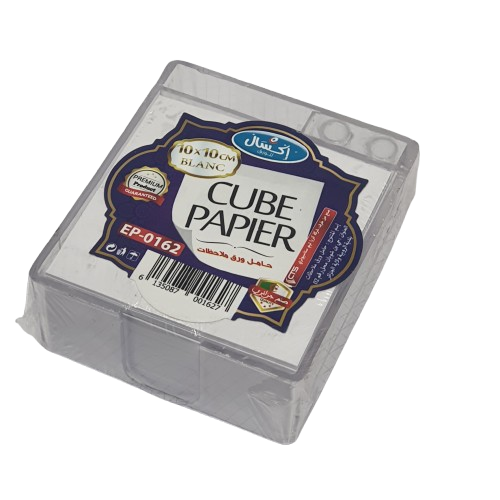 CUBE EN PAPIER 10x10cm AVEC SOCLE EXCELLES