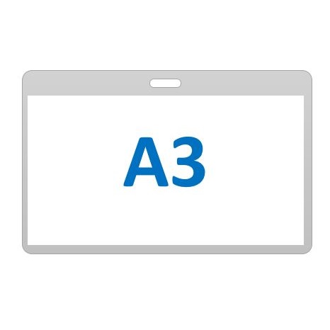 A3 PVC NEUTRAL BADGE HOLDER
