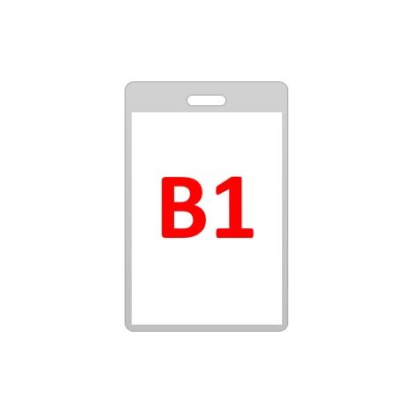 B1 PVC NEUTRAL BADGE HOLDER