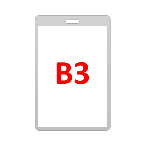 B3 PVC NEUTRAL BADGE HOLDER