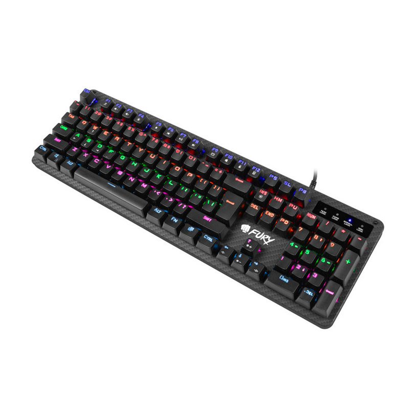 CLAVIER GAMING USB MECANIQUE RETROECLAIRÉ TORNADO FURY