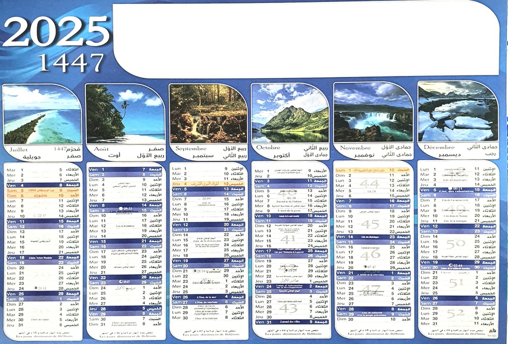 2025 CALENDAR DESK PAD 49x33cm SIMPLE