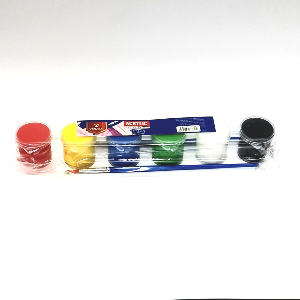 PEINTURE ACRYLIQUE 10ml 6 COULEURS VERTEX