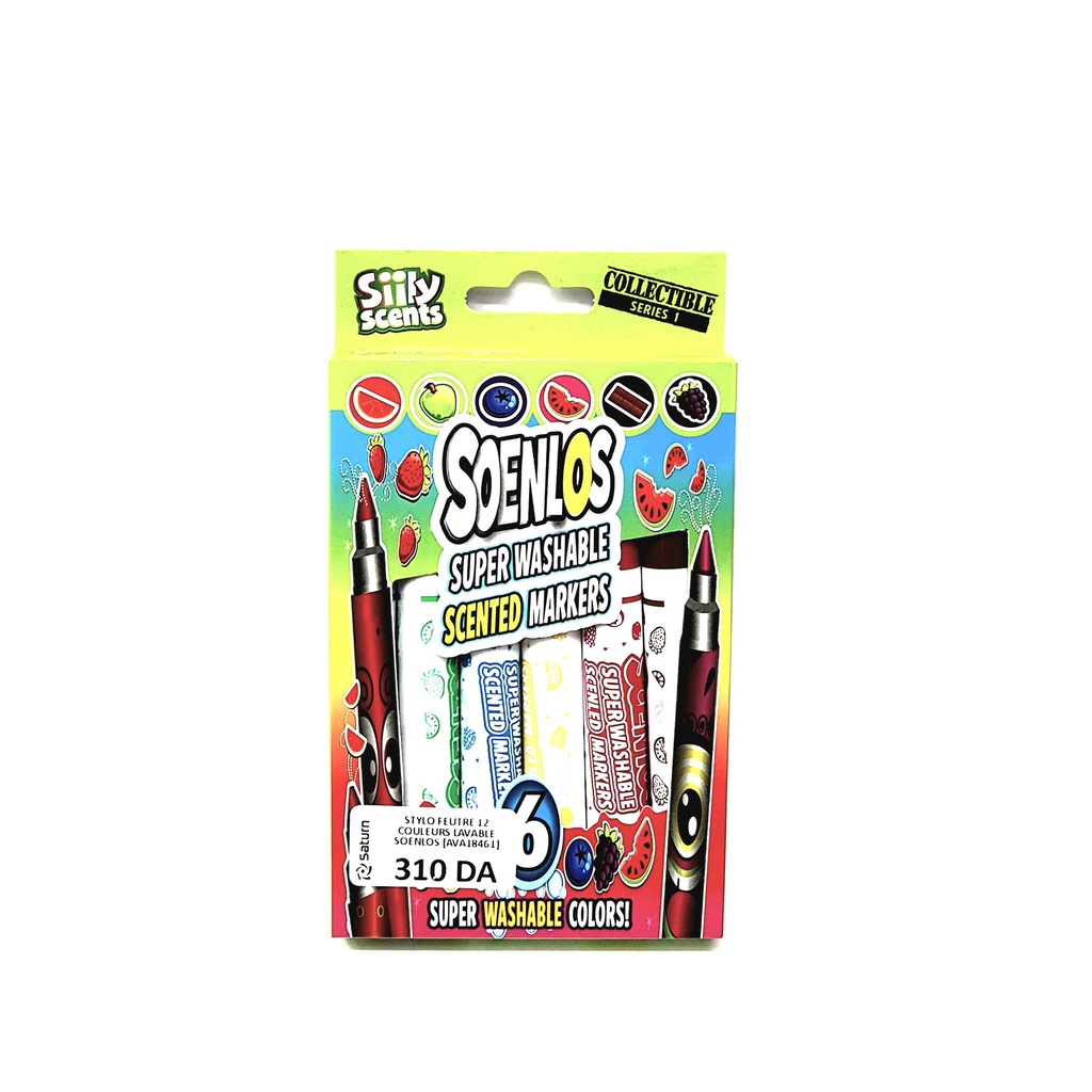 SOENLOS WASHABLE 12-COLOR FELT-TIP PEN