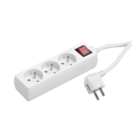 3-SOCKET POWER STRIP 1.5m WITH BVV SWITCH