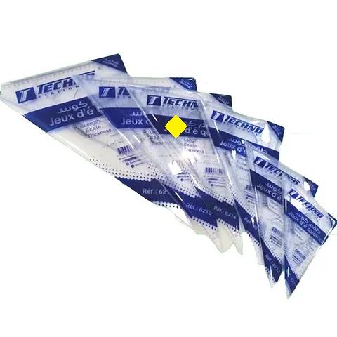 TECHNICAL SQUARE 35cm 2pcs 45° + 60° TECHNO