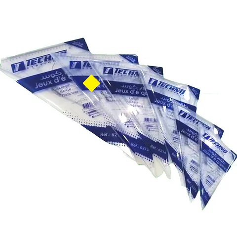 TECHNICAL SQUARE 40cm 2pcs 45° + 60° TECHNO