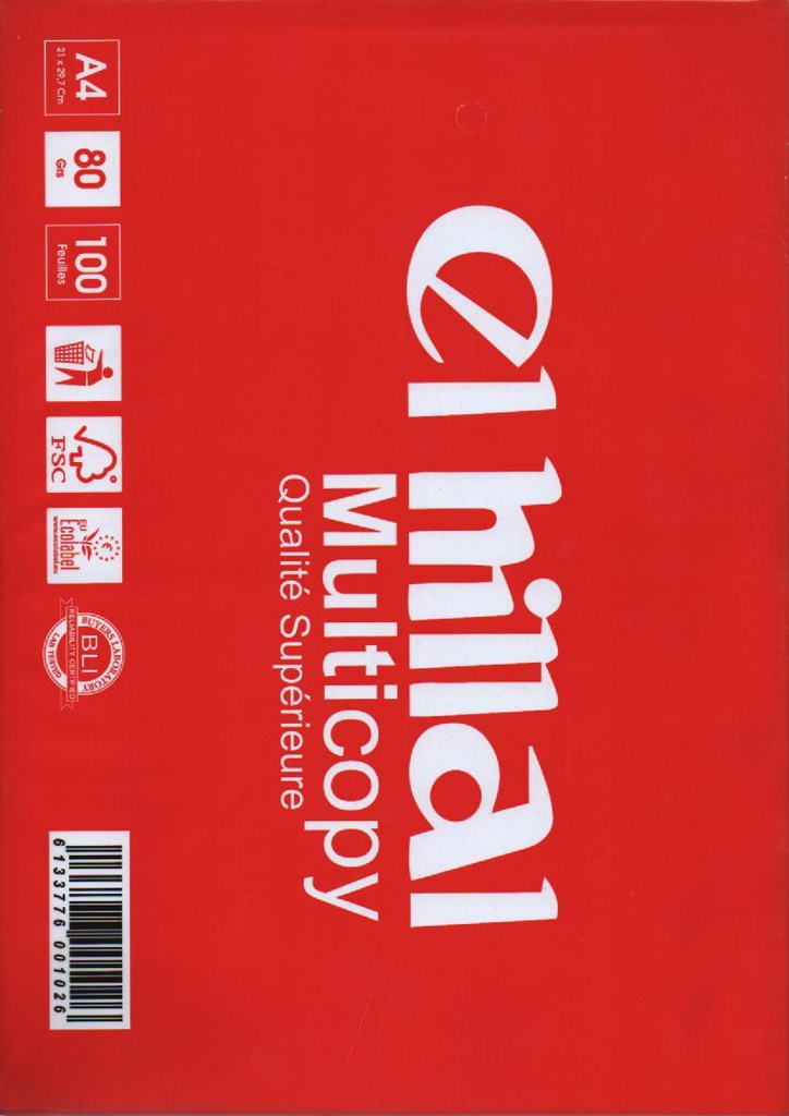 RAM OF A4 80G PAPER EL-HILLAL [100]