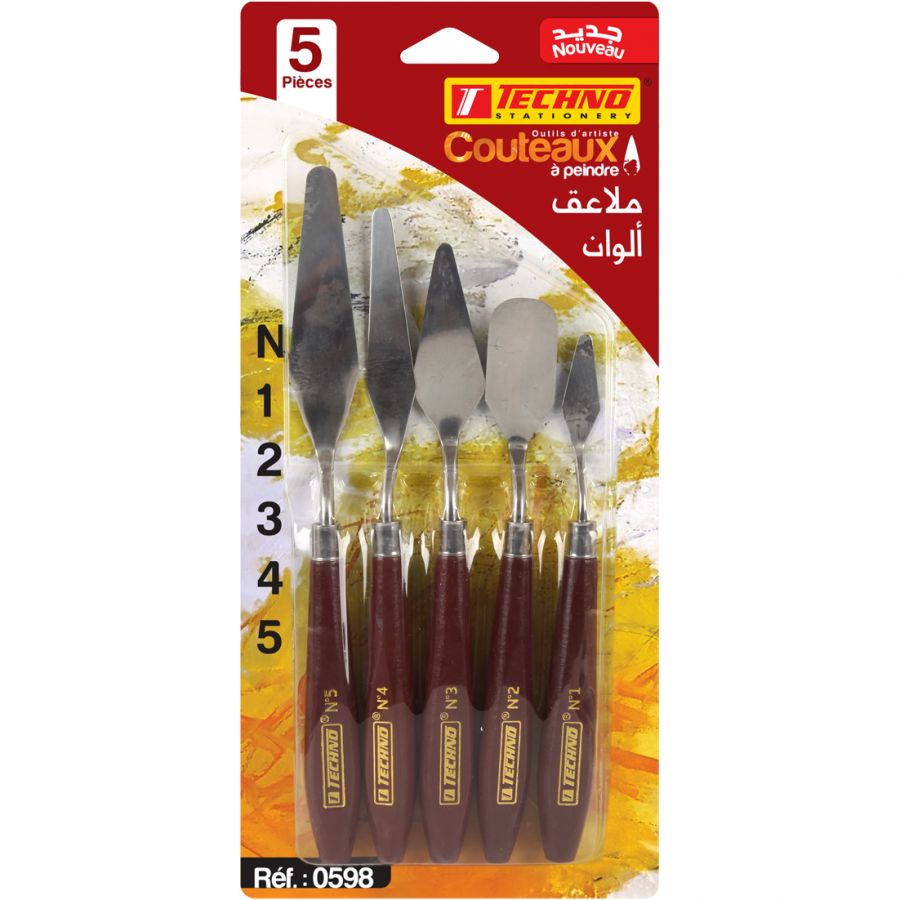 JEU DE SPATULE DE PEINTURE 5 pcs TECHNO