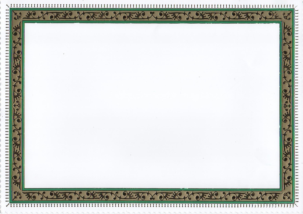BLANK GOLD A4 DIPLOMA / CERTIFICATE
