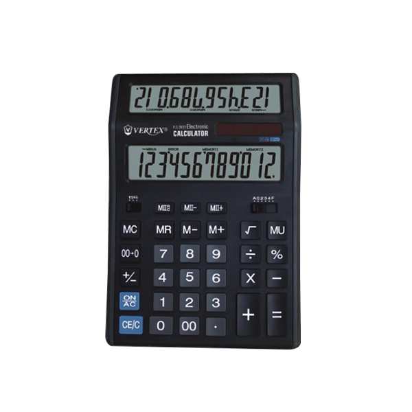 VERTEX DUAL DISPLAY DESKTOP CALCULATOR