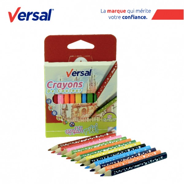 CRAYONS DE COULEUR VERSAL 12 COULEURS PM