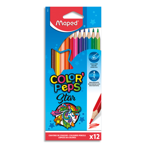 CRAYONS DE COULEUR MAPED 12 COULEURS