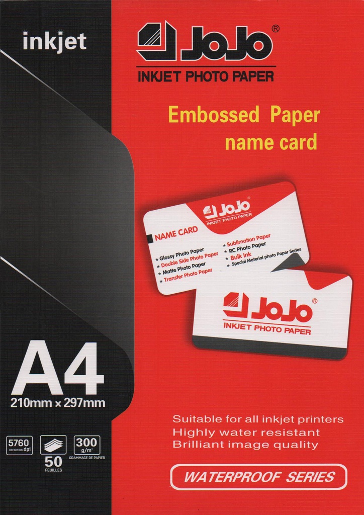 PAPIER CARTE DE VISITE A4 300g/m 50F JOJO