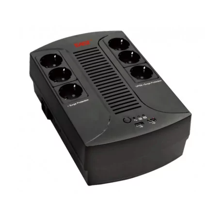 ONDULEUR 650VA 6 PRISES + 2 CABLES D'ALIMENTATION ADR