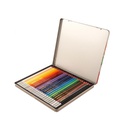 CRAYONS DE COULEUR 24PCS BOITE METAL TECHNO