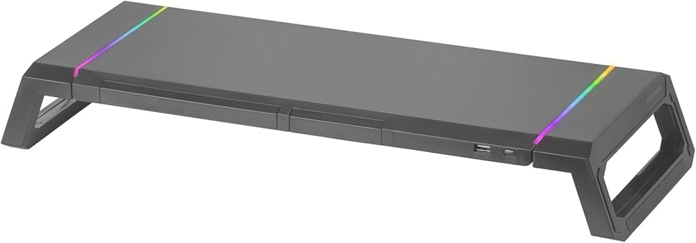 SUPPORT ECRAN RGB AVEC TIRROIR ET SUPPORT SMARTPHONE + USB A MARS GAMING