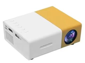 جهاز عرض LED صغير محمول بمنفذ HDMI + جهاز تحكم عن بعد + كابل طاقة من النوع C
