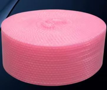 LIGHT PINK HEART SHAPED BUBBLE ROLLER 20cm x 5m