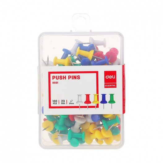 DELI 100pcs Cork Board Push Pins