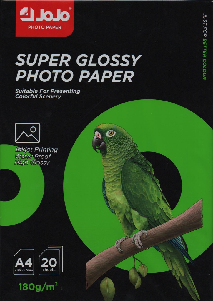 PAPIER PHOTO A4 180G 1 FACE 20F JOJO