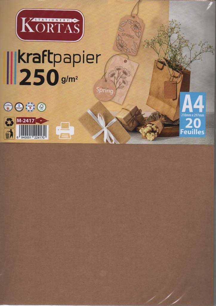 PAPIER KRAFT A4 250g KORTAS