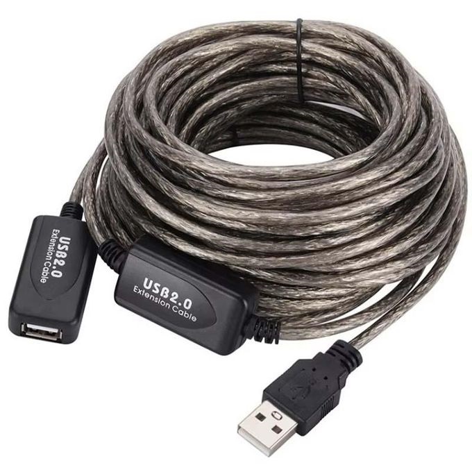 CABLE EXTENSION USB 15m M/F AVEC AMPLIFICATEUR