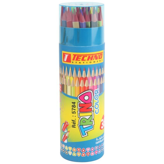 CRAYONS DE COULEUR 36/18 EN TUBE TECHNO TRINO