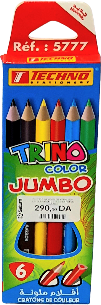 CRAYONS DE COULEUR 12/18 EN BOITE TECHNO TRINO JUMBO