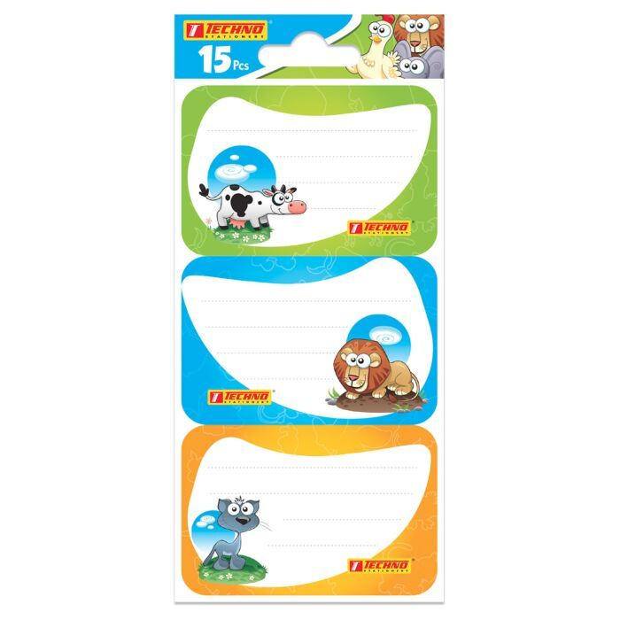 ETIQUETTE SCOLAIRE 15pcs TECHNO