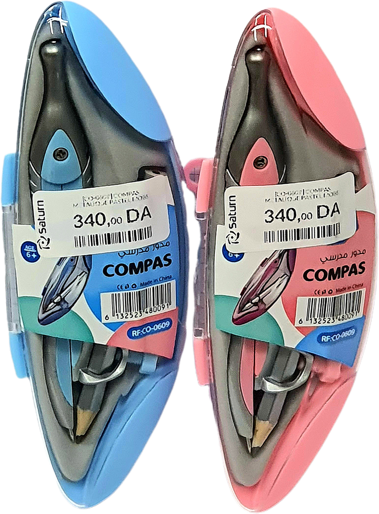 COMPAS METALIQUE PASTEL MOBS