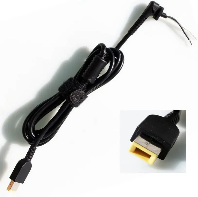 CABLE DC DE RECHANGE CHARGEUR LAPTOP LENOVO RECTANGULAIRE JAUNE