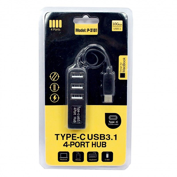 HUB USB TYPE C TO 4x USB A 3.1